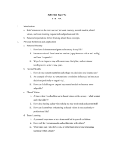 Reflection Paper on Personal Mastery & Team Learning