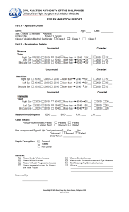 Philippines Aviation Eye Exam Report Form