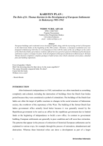 Karsten Plan: Thomas Karsten's Role in Buitenzorg Settlements