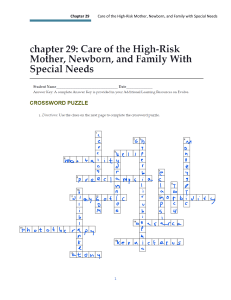 Study Guide Chapter 29-Care of the High Risk Mother Newborn and Family with Special Needs-1 (1)