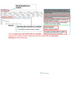 Python Programming: Modules, Functions, and Strings