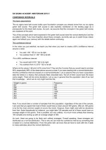 Confidence Intervals in Six Sigma: Basics & Calculation