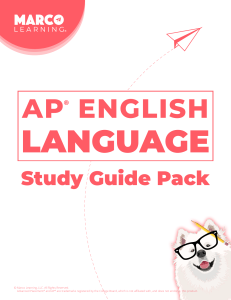 AP English Language Study Guide Pack