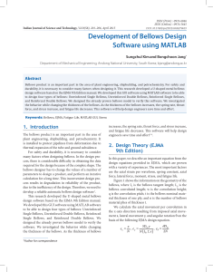 Bellows Design Software Development with MATLAB