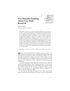 Five Misunderstandings About Case-Study Research