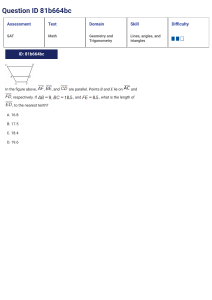 SAT Math Geometry Question: Parallel Lines & Triangle Lengths