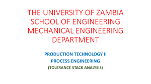 Tolerance Stack Analysis Lecture Notes