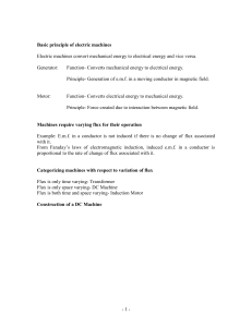 Basic Principles of Electric Machines