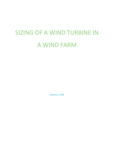 Wind Turbine Sizing in a Wind Farm