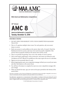 2018 AMC 8 Math Competition Exam