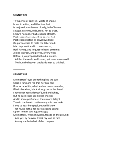Shakespeare's Sonnets 129 & 130