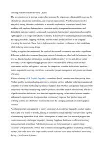 Building Reliable Peptide Research Supply Chains