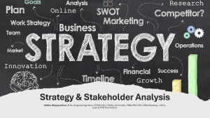 Strategy & Stakeholder Analysis: Corporate & Business Strategy