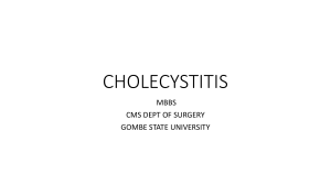 Cholecystitis: MBBS Lecture Notes