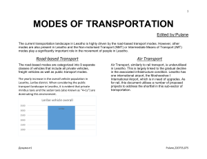 Modes of Transportation in Lesotho