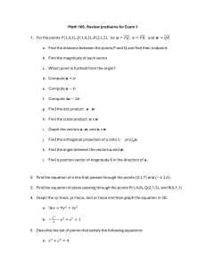 Math 105 Exam 1 Review Problems