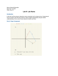 Lab Report: Vector Forces