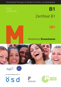 &Ouml;SD Goethe Zertifikat B1 Modellsatz Erwachsene