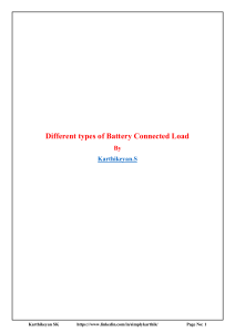 Different Types of Battery Connected Load