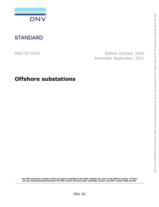 DNV-ST-0145: Offshore Substations Standard (2020/2021)