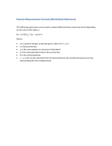 Poverty Measurement Formula (World Bank)