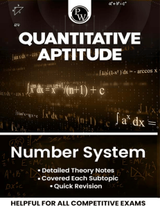 Quantitative Aptitude Number System Study Guide