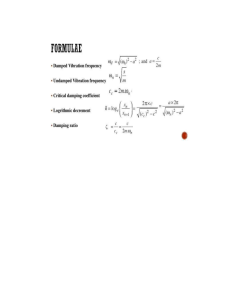 Vibration Theory Formulas: Damped & Undamped Frequencies