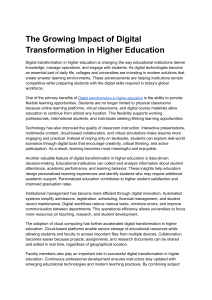 Digital Transformation in Higher Education: Impact & Benefits