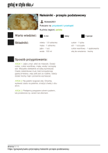 Naleśniki - przepis podstawowy