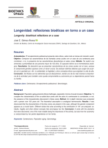 Reflexiones bio&eacute;ticas sobre un caso de centenaria: An&aacute;lisis de longevidad