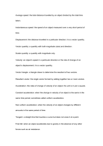 Physics Glossary: Kinematics & Dynamics Terms