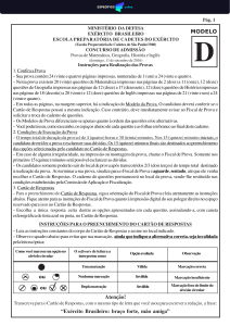 Exame de Admiss&atilde;o de Cadetes do Ex&eacute;rcito Brasileiro 2016: Matem&aacute;tica, Geografia, Hist&oacute;ria, Ingl&ecirc;s &ndash; Modelo D