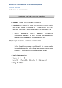 Pr&aacute;ctica: Dise&ntilde;o de Mesociclos Espec&iacute;ficos