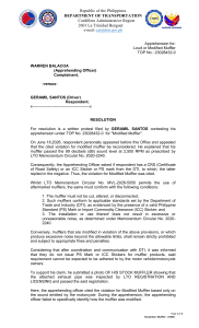 Dismissed Muffler Violation Resolution