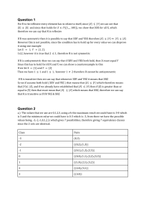 Discrete Math Relations & Equivalence Classes