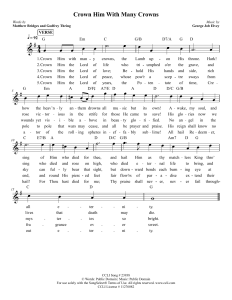 Crown Him With Many Crowns Hymn Sheet Music