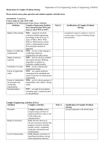 UNIMAS Civil Engineering Complex Problem Solving Assessment Form