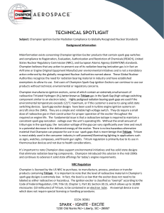 Champion Ignition Exciter Radiation Compliance