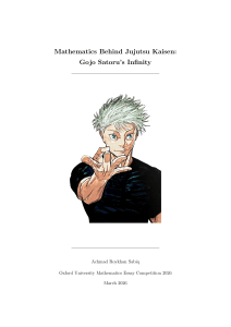 Mathematics Behind Jujutsu Kaisen: Gojo's Infinity