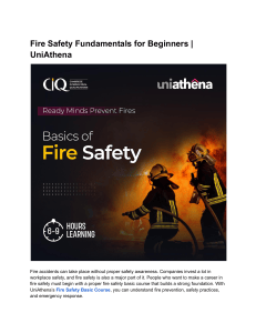 Fire Safety Fundamentals for Beginners - UniAthena
