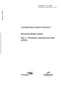 AS/NZS 1170.1:2002 Structural Design Actions Standard
