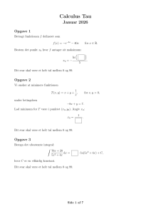 Calculus Tau Januar 2026: Opgave 1-3