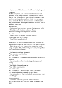 Superheroes vs. Villains: Substance Use & Personal Safety Assignment