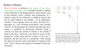 Relative Motion in Physics: Frames of Reference Explained