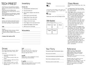 Tech Priest Character Sheet