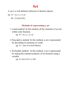 Introduction to Sets in Mathematics