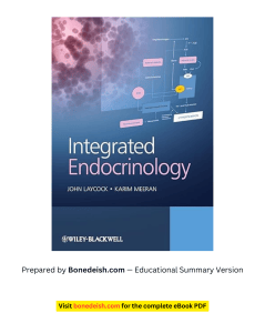 Integrated Endocrinology 1st Edition Summary