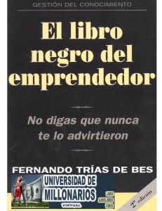 El libro negro del emprendedor: gu&iacute;a para emprendedores
