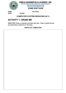 Computer System Servicing NC II: Draw Me Activity Worksheet