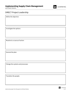 Implementing Supply Chain Management Workbook